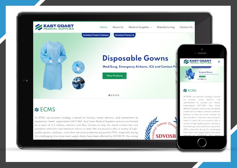 Designer Nik WordPress sites & Graphic Design East Coast Medical